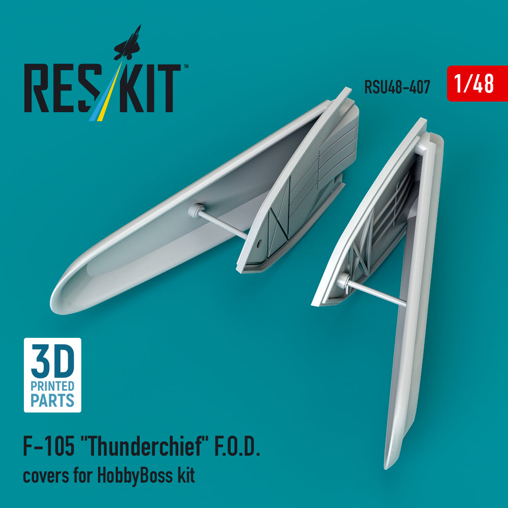 Republic F-105 Thunderchief F.O.D. covers (designed to be used with Hobby Boss kits) (3D-Printed) (1/48)