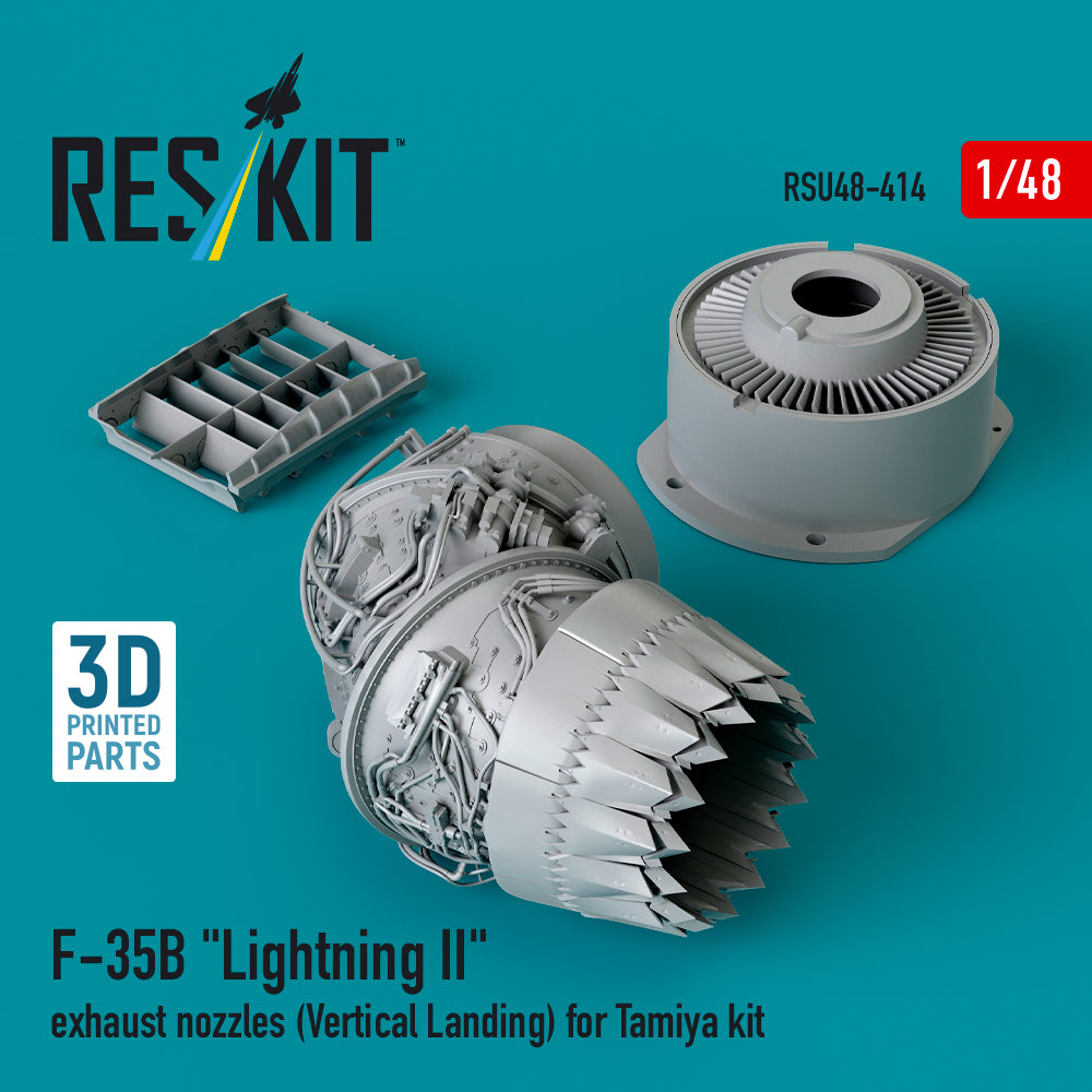 Lockheed-Martin F-35B Lightning II exhaust nozzles (vertical landing) (designed to be used with Tamiya kits) (1/48)