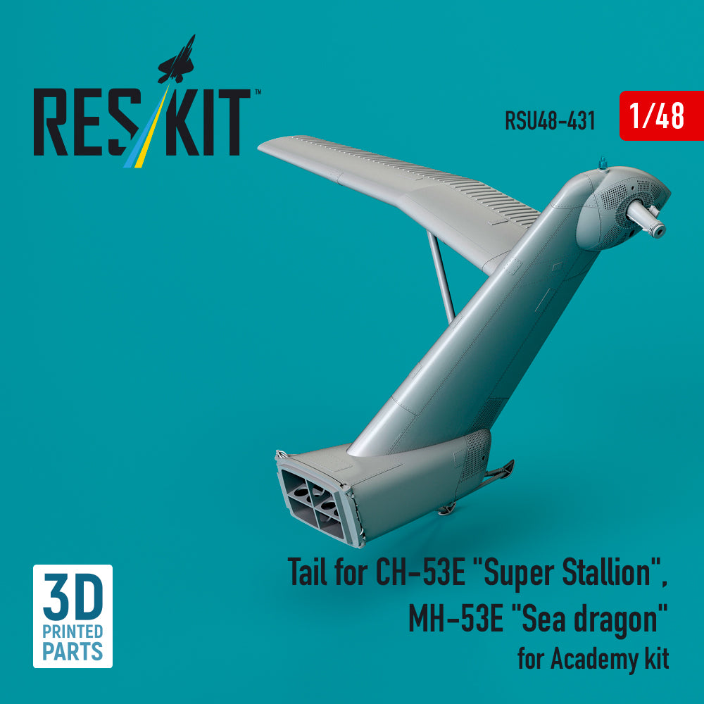 Tail for Sikorsky CH-53E Super Stallion , MH-53E Sea dragon (designed to be used with Academy kits) (3D-Printed)