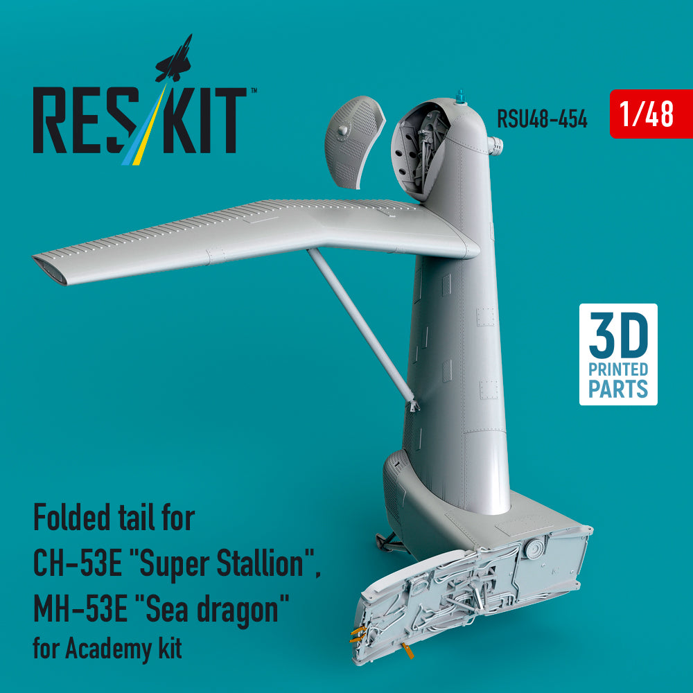 Folded tail for Sikorsky CH-53E Super Stallion , MH-53E Sea dragon (designed to be used with Academy kits) (3D-Printed)