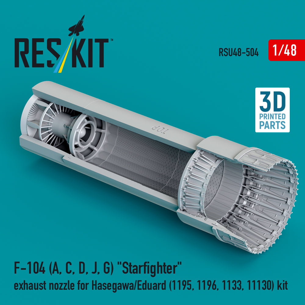Lockheed F-104 Starfighter exhaust nozzle (designed to be used with Eduard and Hasegawa kits) (EDK1195, EDK1196, EDK1133, EDK11130) kit 3D-Printed