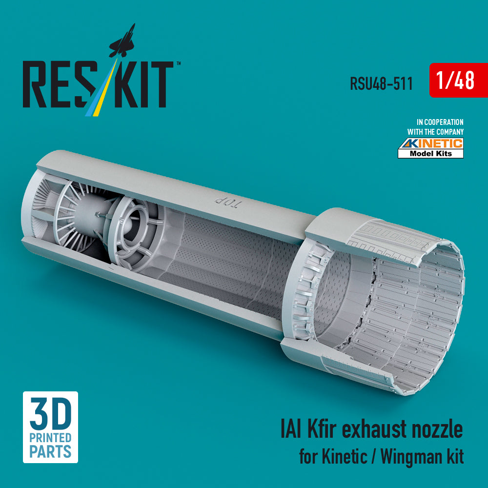 IAI Kfir exhaust nozzle for Kinetic / Wingman kit (3D Printed)