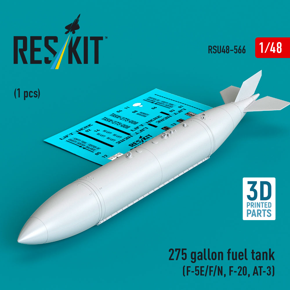 275 gallon fuel tank (F-5E/F/N, F-20, AT-3) (1 pcs) (3D Printed)