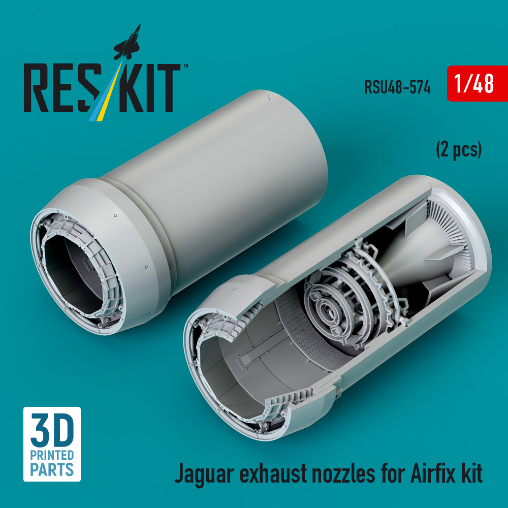Sepecat Jaguar exhaust nozzles (designed to be used with Airfix kits) (3D-Printed) (1/48)