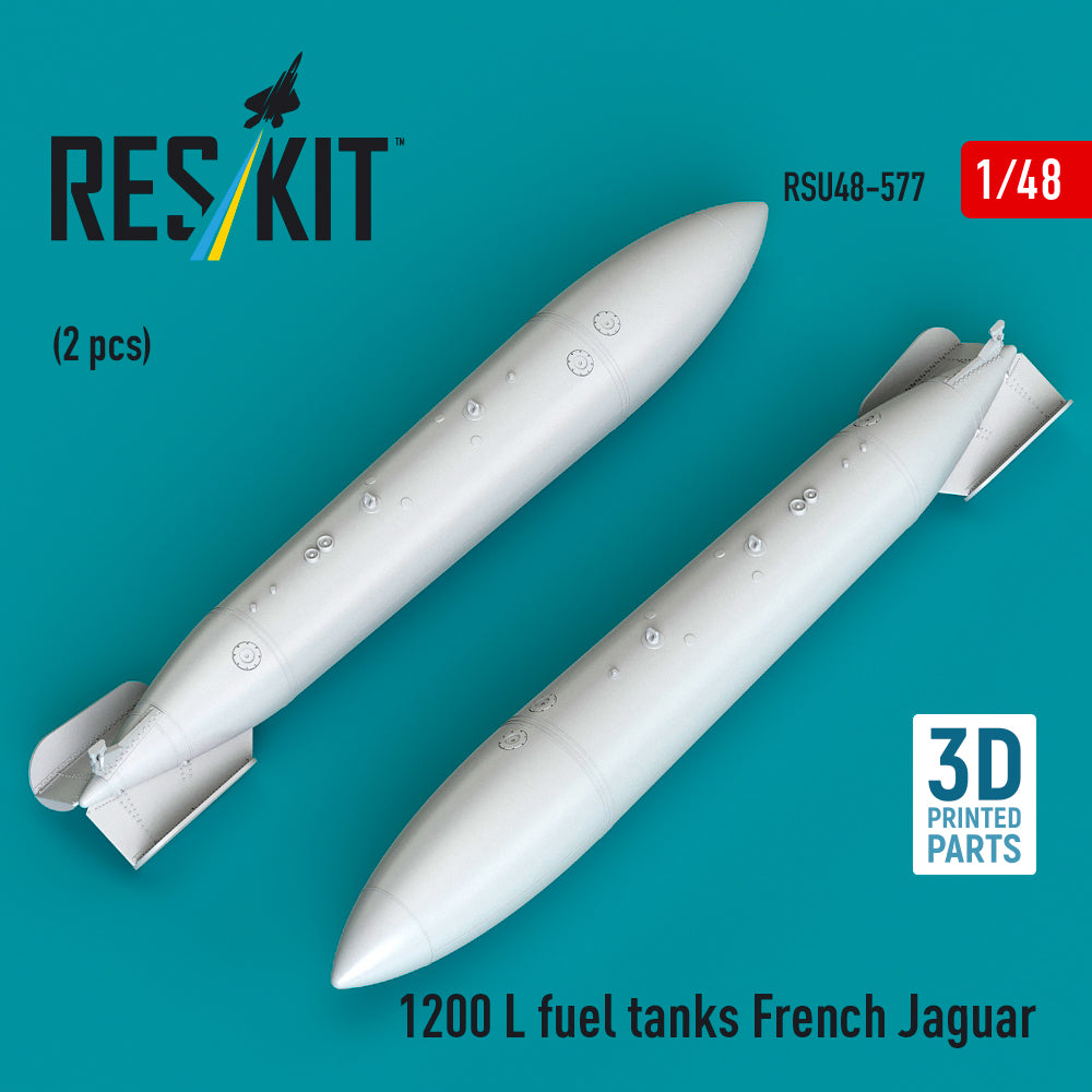 1200L fuel tanks French Sepecat Jaguar (2 pcs) (3D Printed)