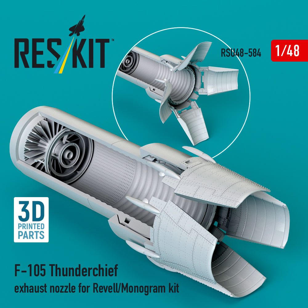 F-105 Thunderchief exhaust nozzle for Revell/Monogram kit (3D Printed)