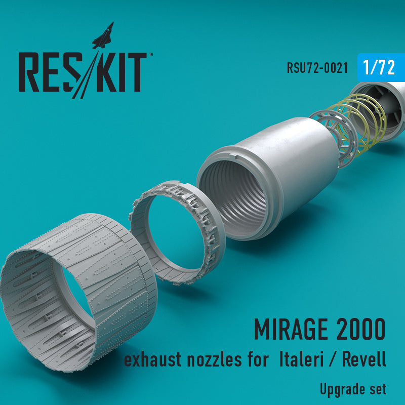 Dassault_Mirage 2000 exhaust nozzles (designed to be used with Italeri and Revell kits) (Reskit sold out January 2025) replaced by RSU72-0285
