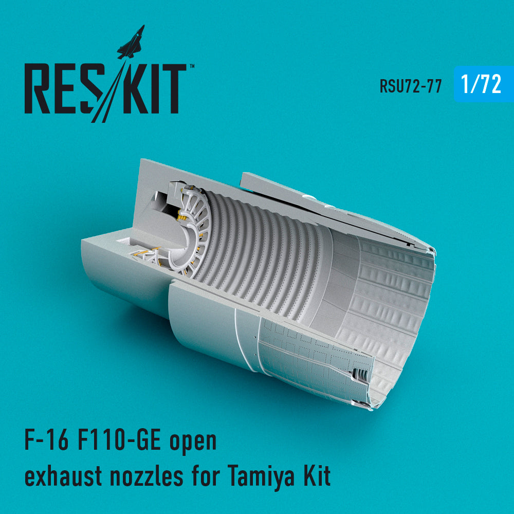 Lockheed-Martin F-16C F110-GE open exhaust nozzles (designed to be used with Tamiya kits)