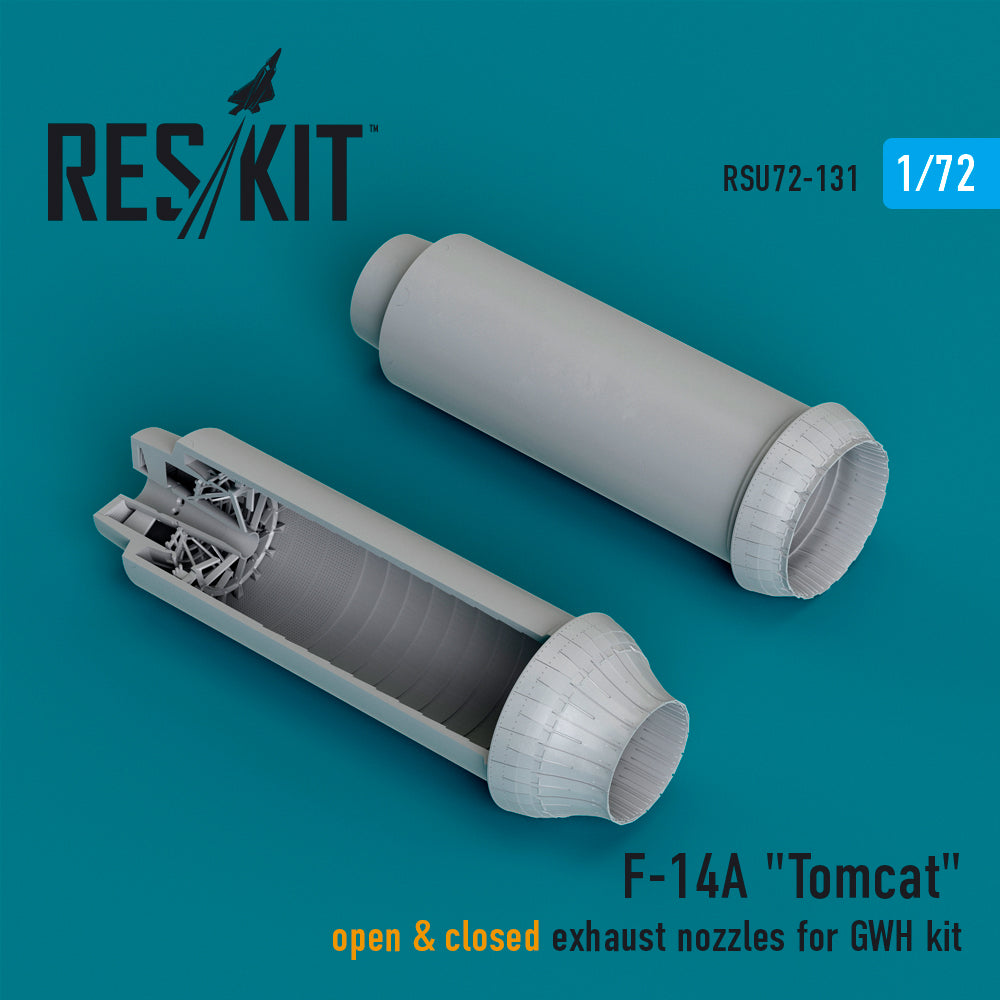 Grumman F-14A Tomcat open & closed exhaust nozzles (designed to be used with Great Wall Hobby kits) (3D-Printed) (1/72)