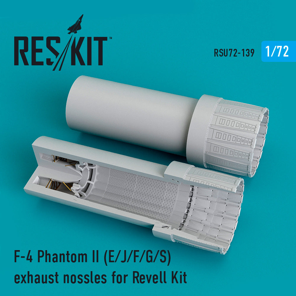 McDonnell F-4 Phantom II (F-4E/F-4J/F-4F/F-4G/F-4S) exhaust nozzles (designed to be used with Revell kits) WILL BE REPLACED BY A 3D-Printed SET IN THE NEAR FUTURE.