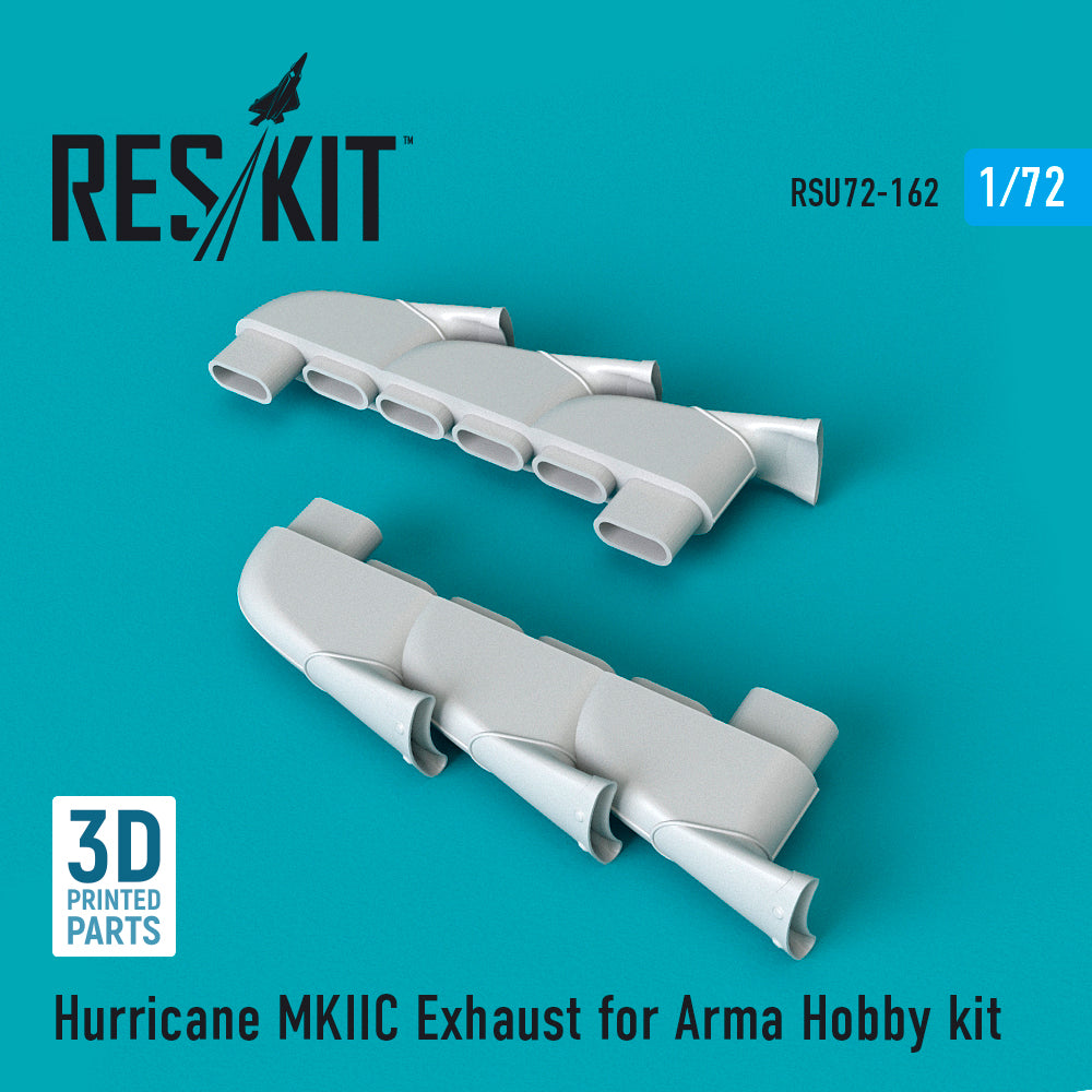 Hawker Hurricane Mk.IIC exhaust (designed be used with Arma Hobby and Eduard kits)