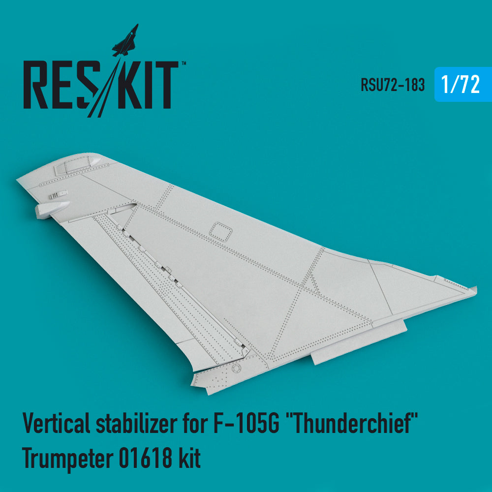 Vertical stabiliser for Republic F-105G Thunderchief (designed to be used with Trumpeter TU01618 kits)