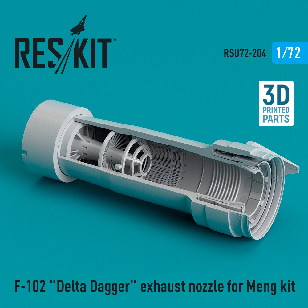 Convair F-102A Delta Dagger exhaust nozzle (designed to be used with Meng Model kits) (3D-Printed)