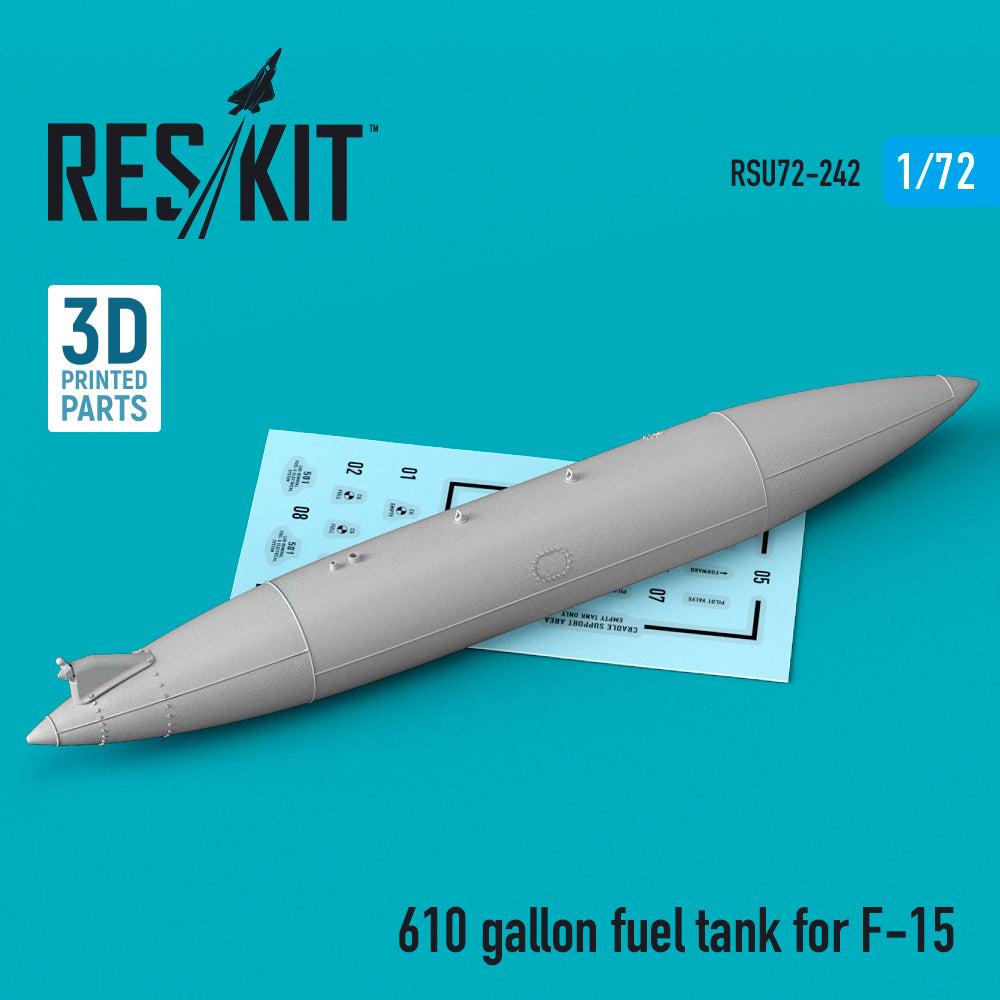 610 gallon fuel tank for McDonnell F-15 (1 pc) (3D-Printed)