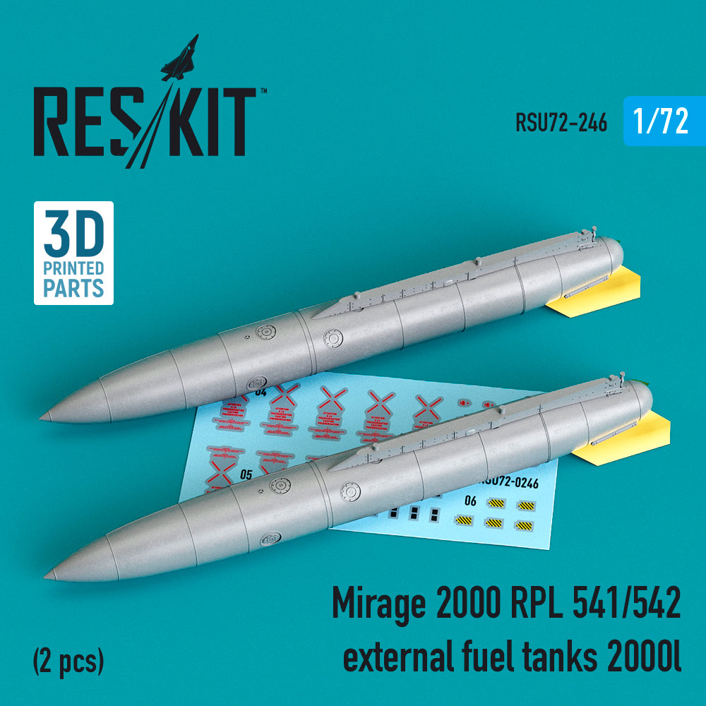 Dassault_Mirage 2000 RPL 541/542 external fuel tanks 2000lt (2 pcs) 3D-Printed)