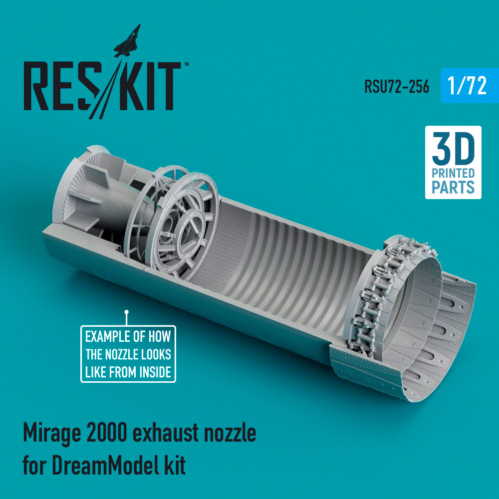 Dassault_Mirage 2000 exhaust nozzle (designed to be used with Dream Model kits) 3D-Printed) (1/72)
