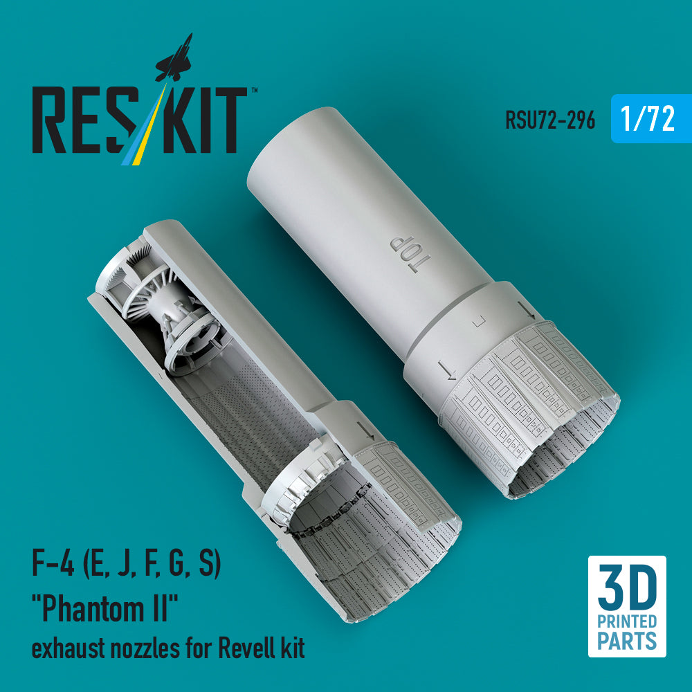 McDonnell F-4E, F-4J, F-4F, F-4G, F-4S Phantom II exhaust nozzles (designed to be used with Revell kits) (3D-Printed)