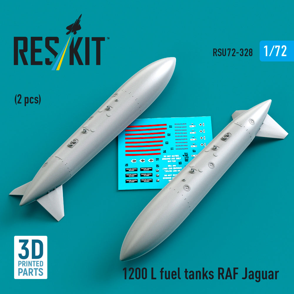 1200L fuel tanks RAF Sepecat Jaguar (2 pcs) (3D Printed)