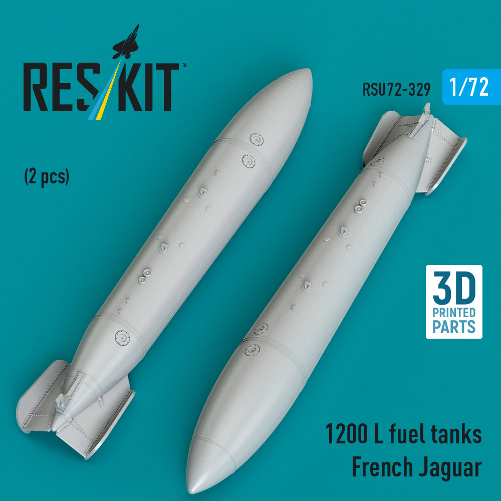 1200l fuel tanks French Sepecat Jaguar (2 pcs) (3D Printed)