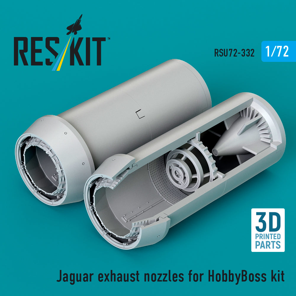 Sepecat Jaguar exhaust nozzles (designed to be used with Hobby Boss kits) (3D Printed)