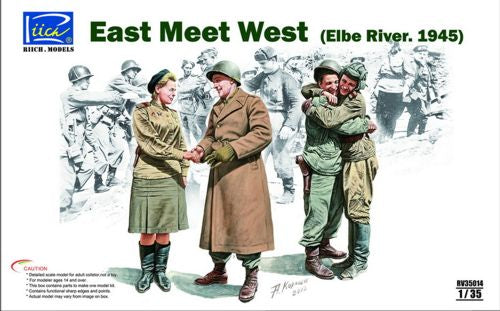 East meet West (Elbe River. 1945) (WWII) Soviet and American troops (WWII)
