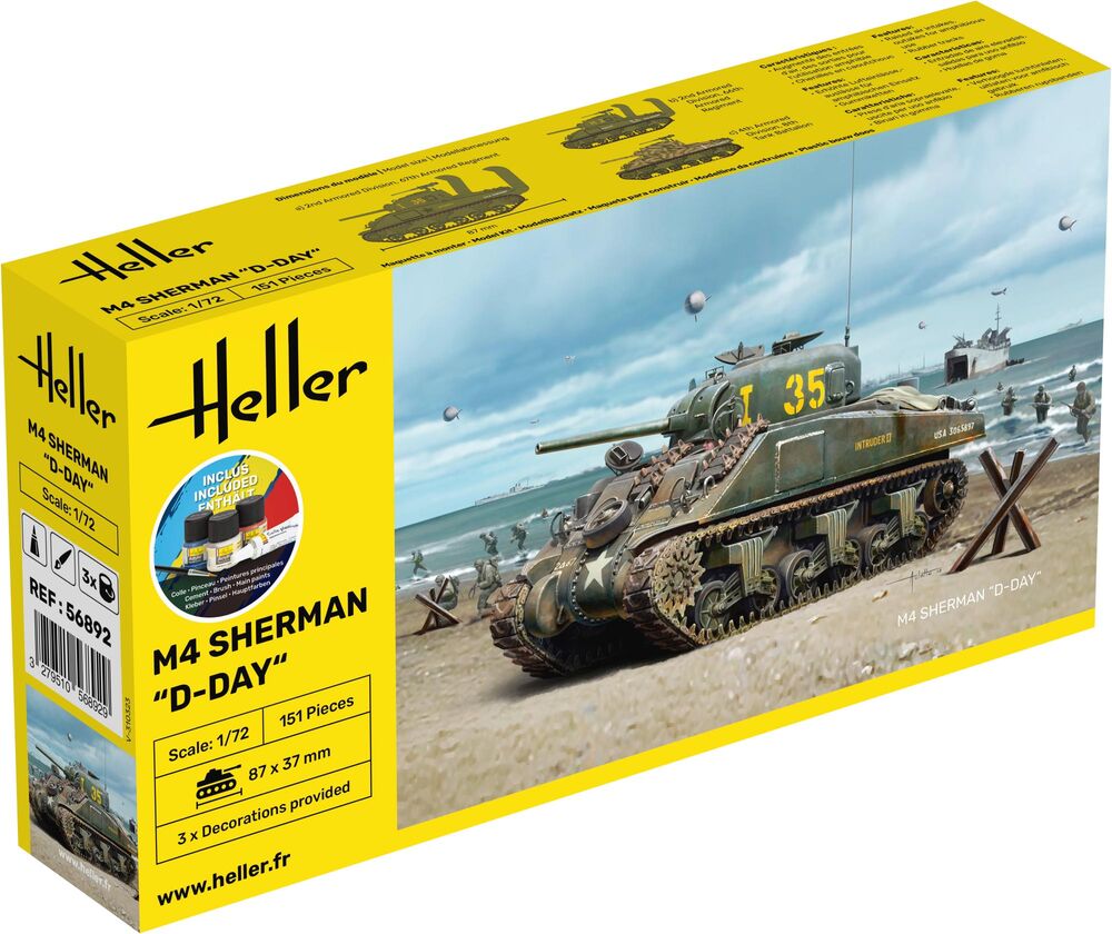 Heller 1:72 Gift Set - M4 Sherman "D-Day"