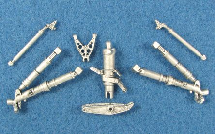 Vought F-8E/F-8J Crusader replacement Metal Landing Gear (designed to be used with Eduard kits, Hasegawa and Hobby 2000 kits)