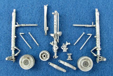 Sukhoi Su-27 Flanker replacement Metal Landing Gear (designed to be used with Academy, Eduard kits, Trumpeter and Wolfpack kits)