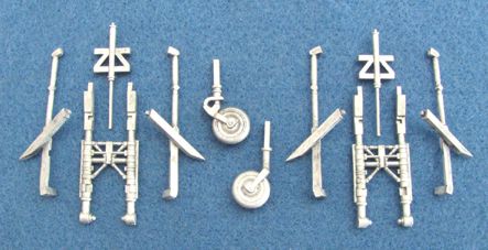 Bristol Beaufighter Mk.VI/ TF Mk.X replacement Metal Landing Gear (designed to be used with Tamiya kits)