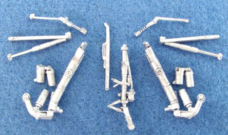 Mitsubishi F-1/T-2 replacement Metal Landing Gear (designed to be used with Hasegawa kits)
