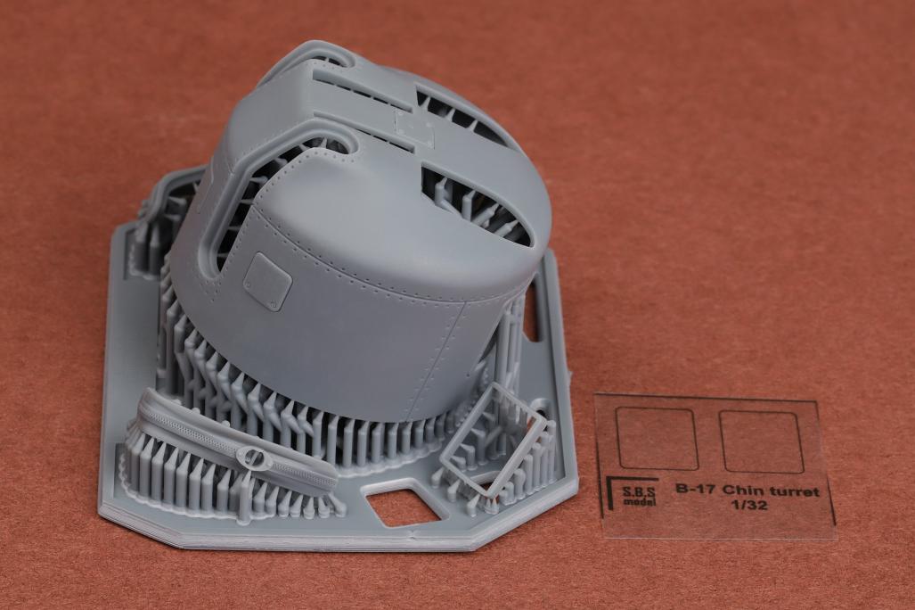 Boeing B-17G Flying Fortress chin turret (designed to be used with Hong Kong Models kits) 3D-Printed resin