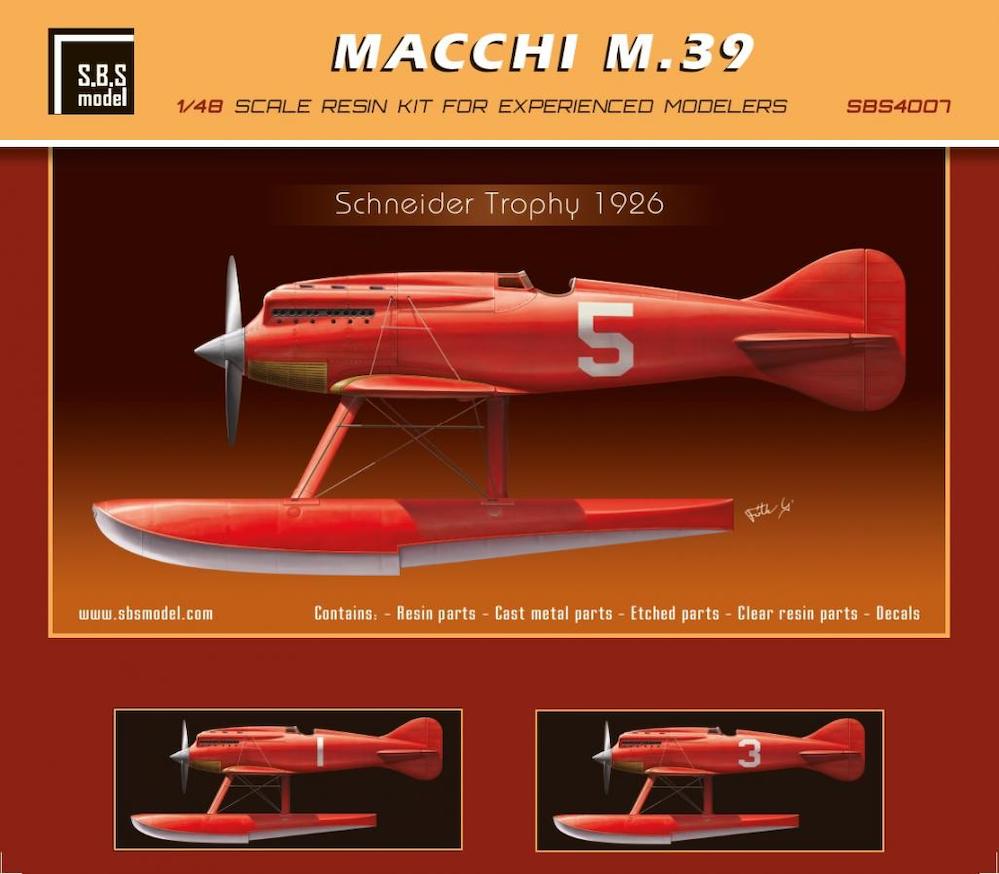 SBS Model Macchi M.39 Schneider - SBSK4007 - Aircraft Kits