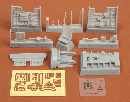 Nakajima Ki-44 Shoki (Tojo) cockpit set (designed to be used with the Hasegawa kits)