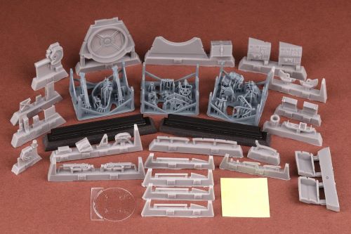 Boeing B-17G Flying Fortress Bombardier position & Chin turret upgrade (designed to be used with Hong Kong Models kits) Please see SBSRF4802 for a more detailed set including brass and (3D-Printed) instruments