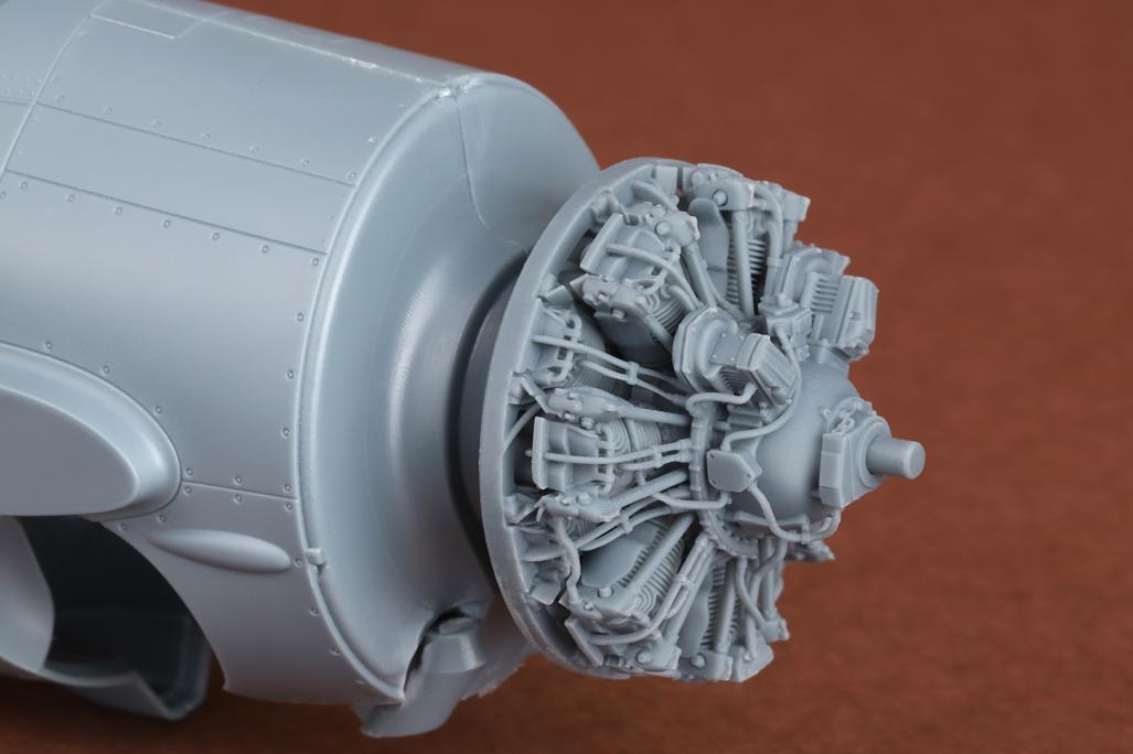 Grumman F4F-4 Wildcat engine set (designed to be used with Eduard kits) 3D printed resin