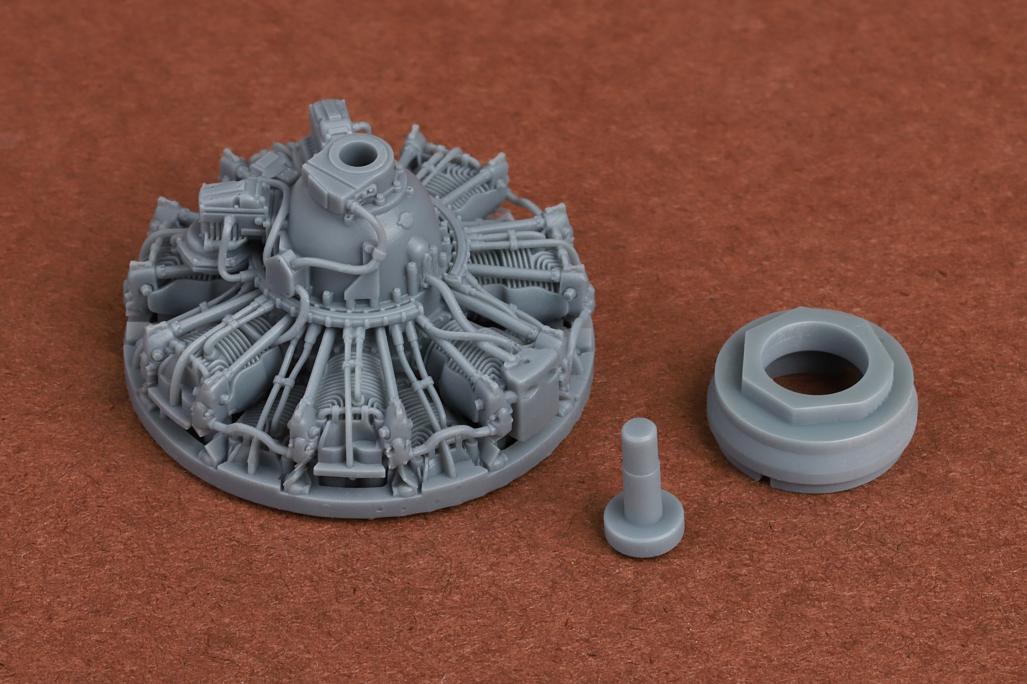 Grumman F4F-4 Wildcat engine set (designed to be used with Eduard kits) 3D printed resin