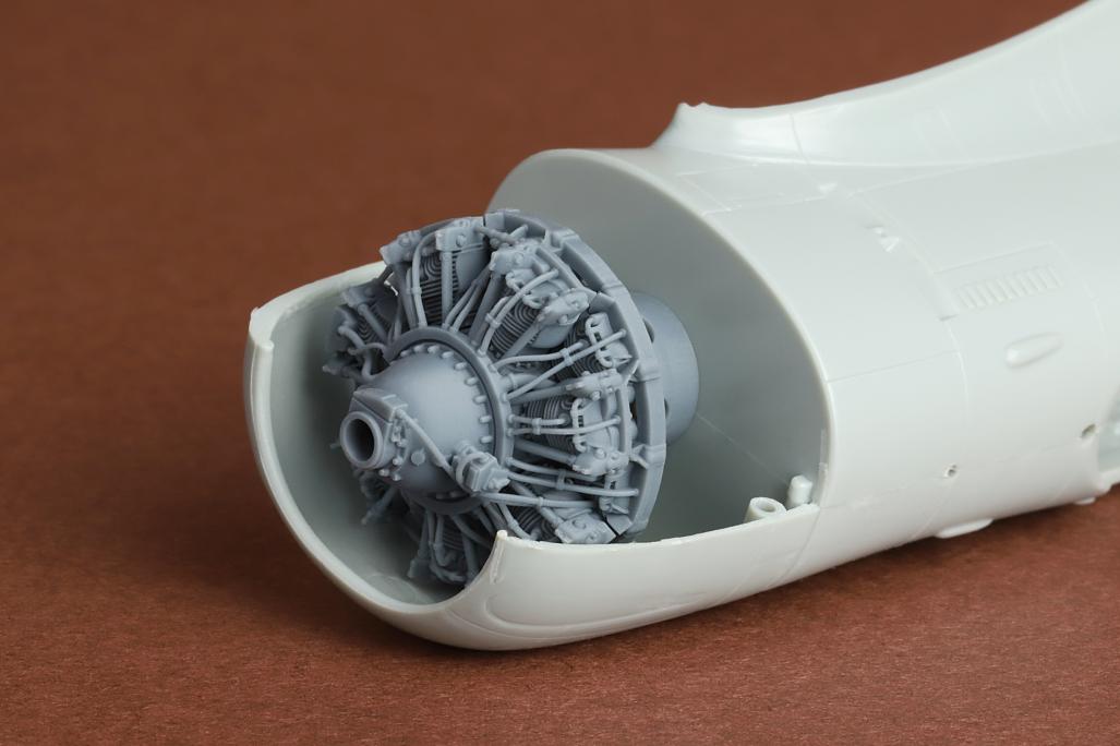 Curtiss Hawk H75A-3 French AF engine set (designed to be used with Hobbycraft and Wolfpack kits) 3D printed resin