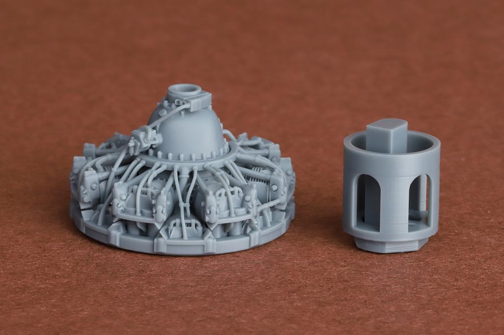 Curtiss Hawk H75A-3 French AF engine set (designed to be used with Hobbycraft and Wolfpack kits) 3D printed resin