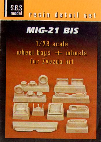 Mikoyan MiG-21Bis 'Fishbed L' wheel bays + wheels (designed to be used with Zvezda kits)
