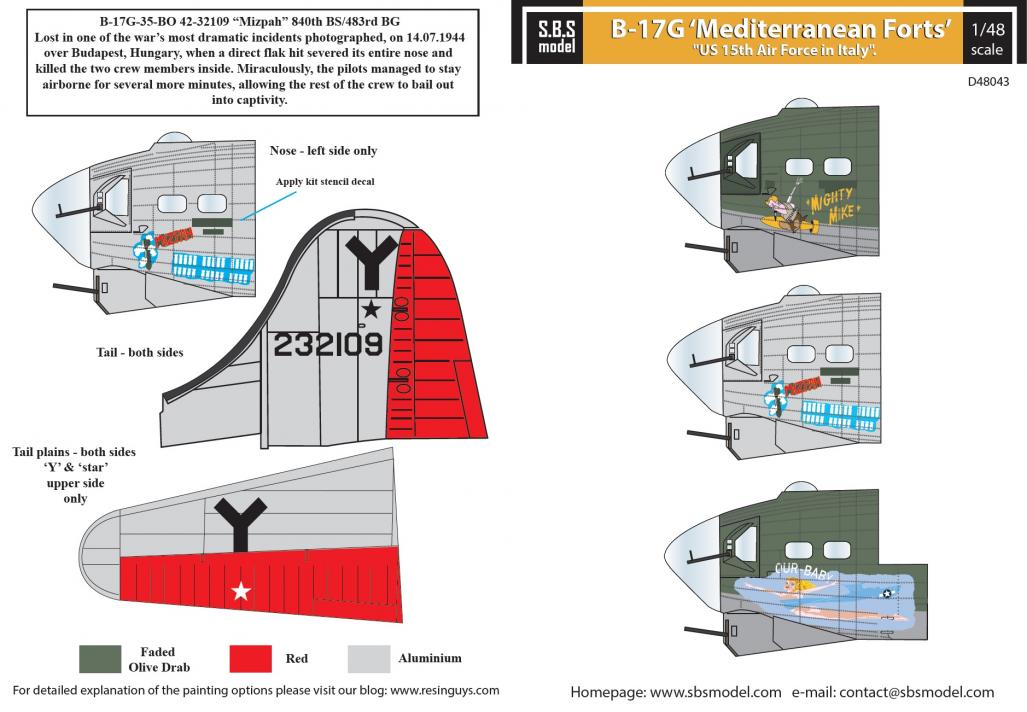 Boeing B-17G Flying Fortress 'Mediterranean Forts' US 15th Air Force in Italy