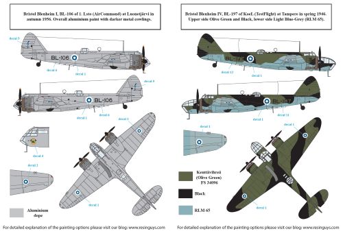Finnish Bombers - Post War Markings Include Bristol Blenheim Mk.I/Mk.IV, Junkers Ju-88A