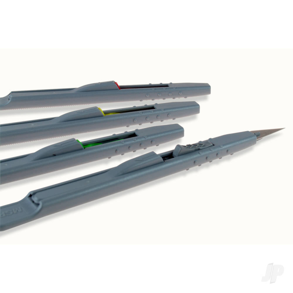 Modelcraft Retractable Safety Knife Set (Pkn3216/S) (4) SHSPKN3216-S - Cutting & Sanding Tools