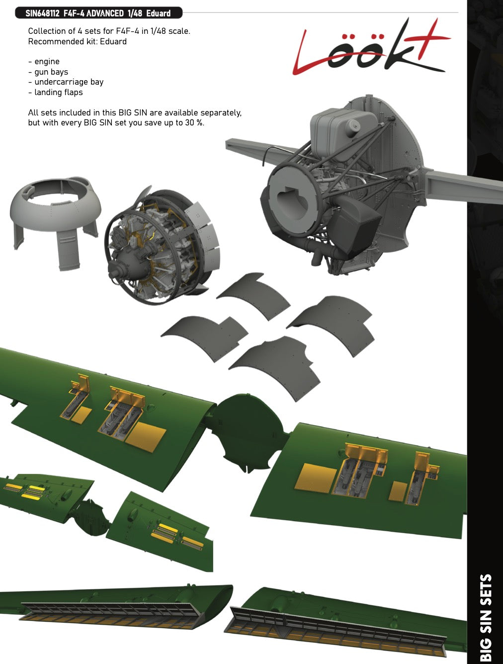 Grumman F4F-4 Wildcat ADVANCED (designed to be used with Eduard kits) (Eduard sold out April 2026)