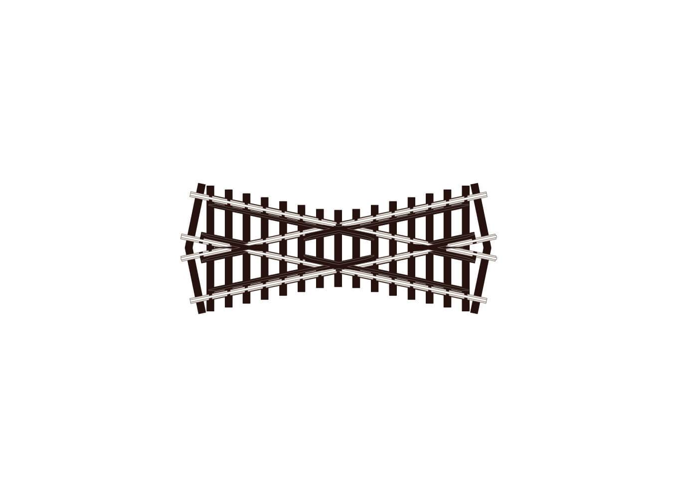 Peco OO Short crossing (24° angle) SL-93 1