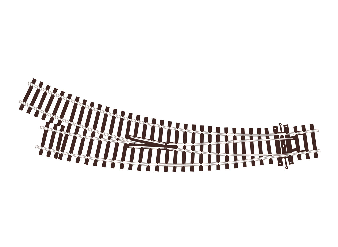 Peco OO Small Radius Curved Turnout R/H SL-U76 1
