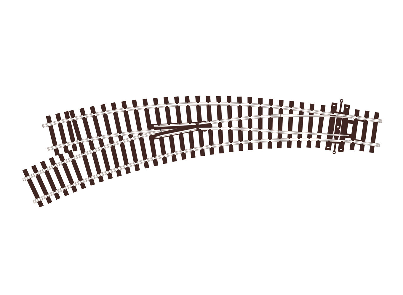 Peco OO Small Radius Curved Turnout L/H SL-U77 1
