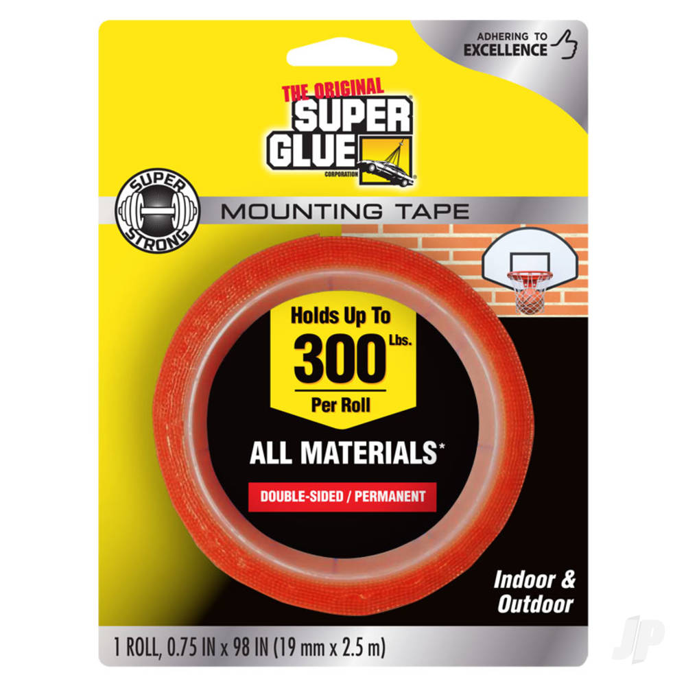Super Glue Double-Sided Permanent Mounting Tape (1 roll, 19mmx2.5m) SUP11710506 Main