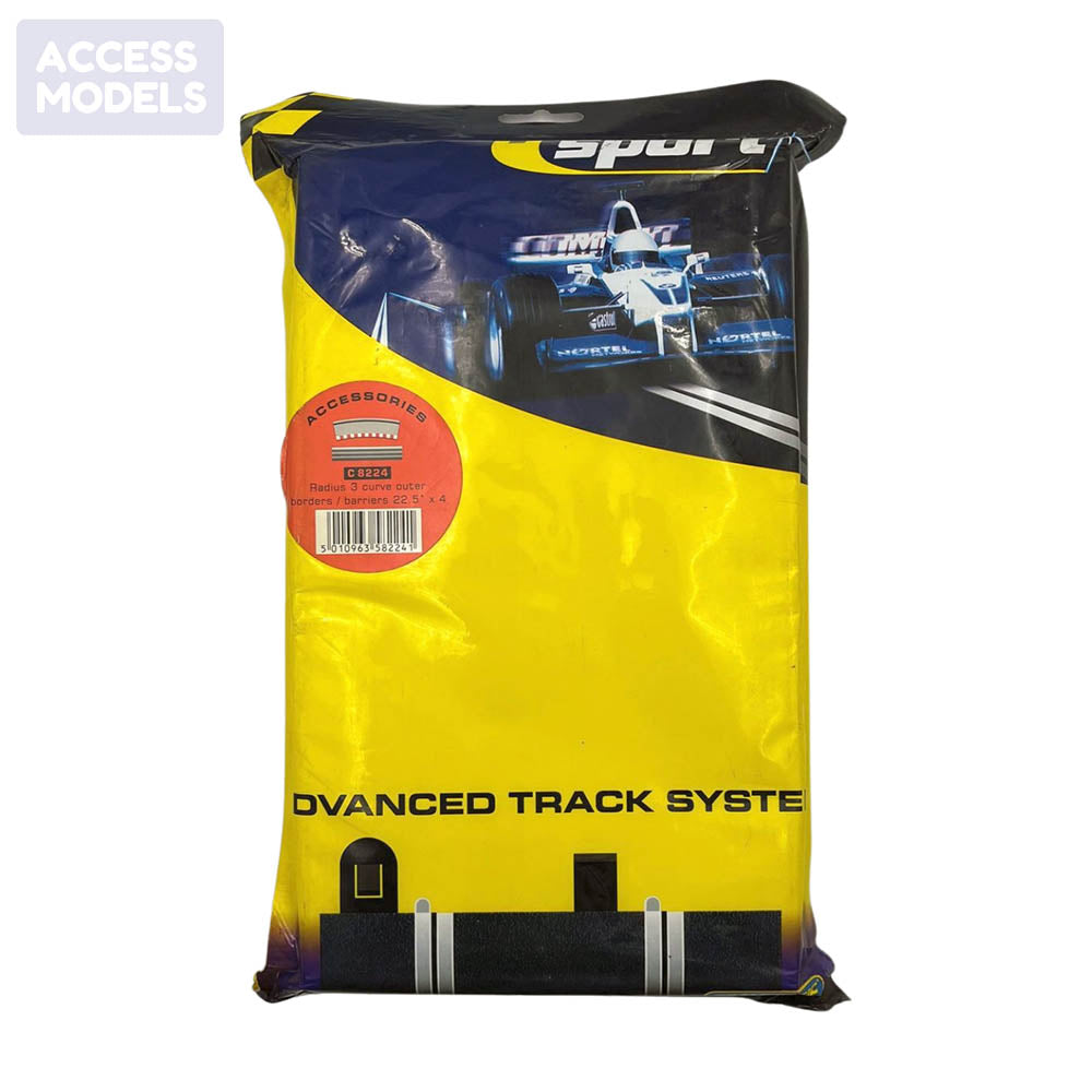 Scalextric Radius 3 Curve Outer Borders/ Barriers 22.5"x4 C8224