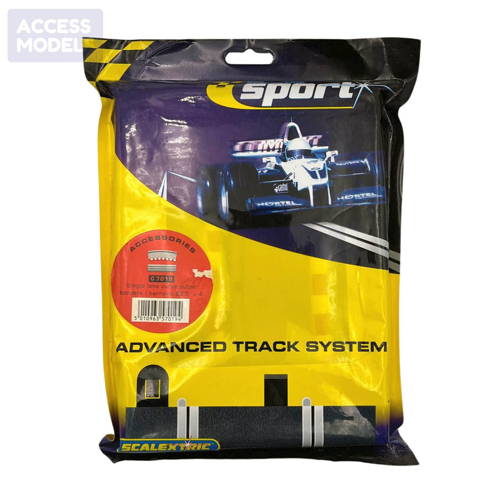 Scalextric Single Curve Outer Borders/Barriers 22.5" X 4 C7019