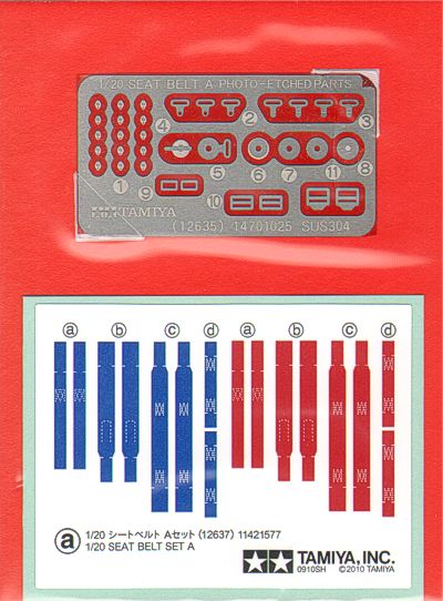 F1 Seat Belt Set A 1970s/80s (designed to be used with Tamiya kits)